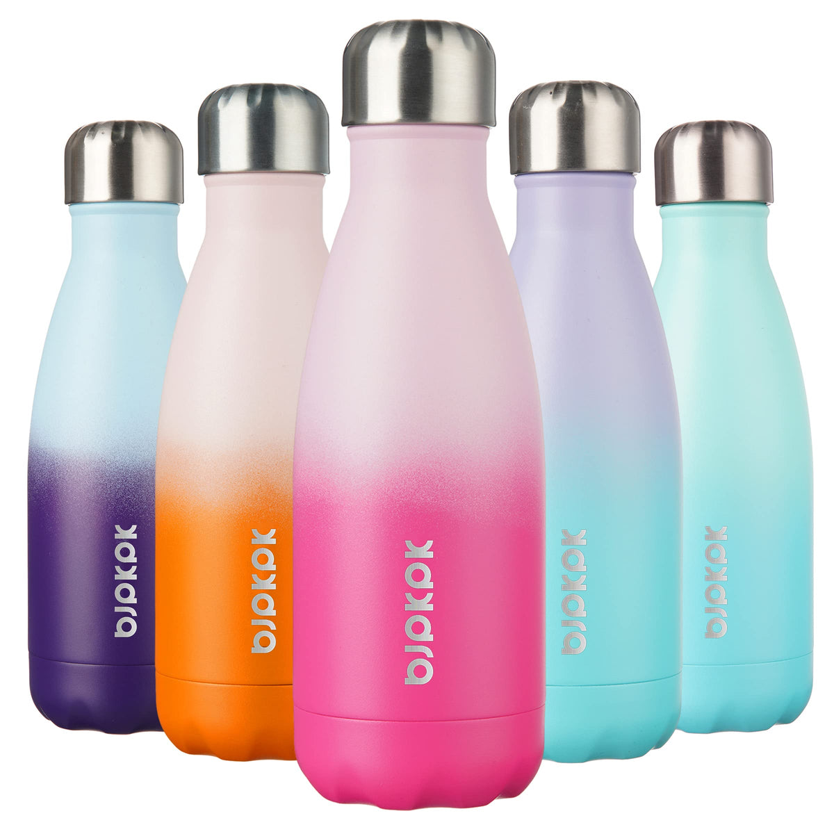 BJPKPK 12 oz Small Mini Water Bottle, Insulated Stainless Steel Flask