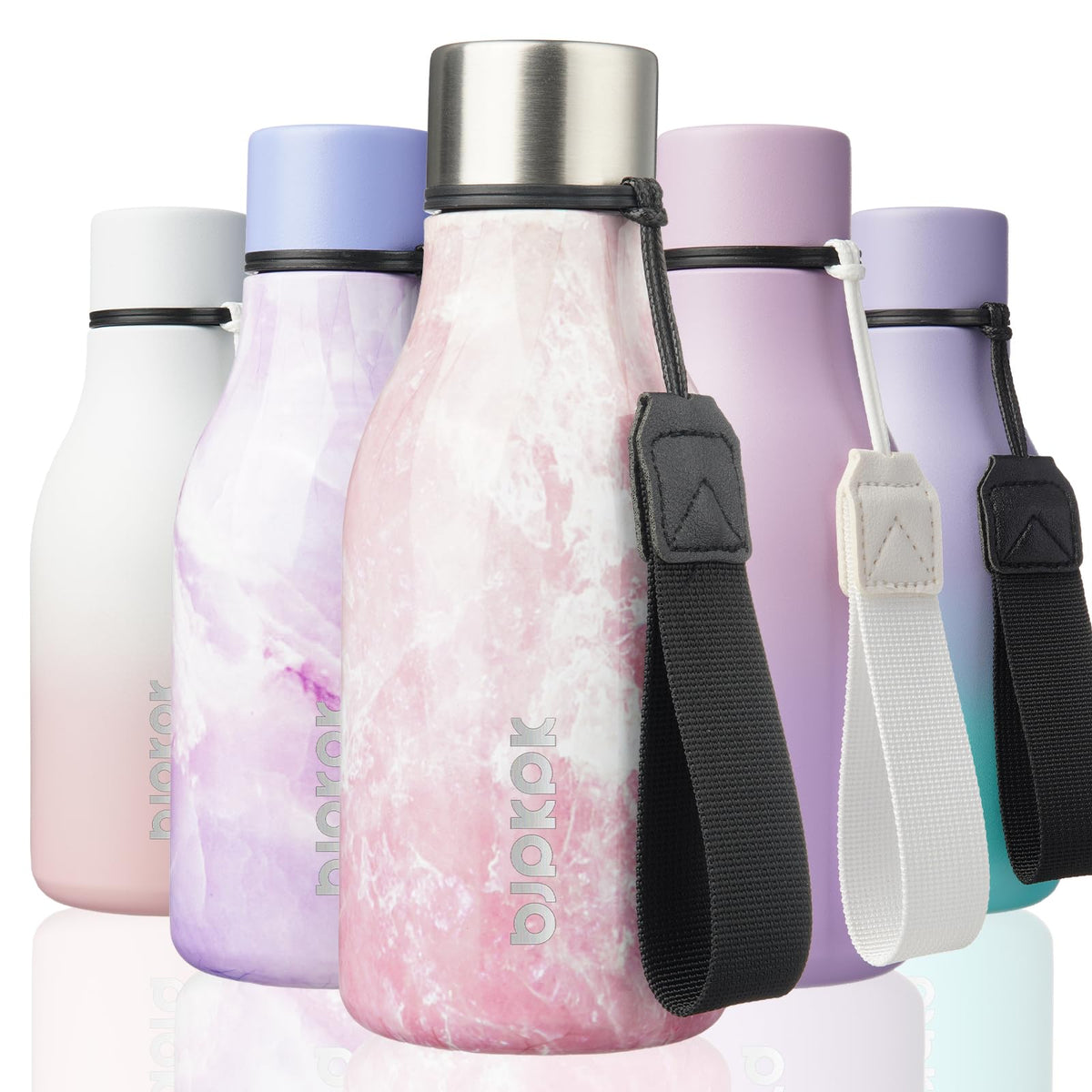 BJPKPK 18oz Insulated Water Bottle, Stainless Steel Bottle with Carry Strap