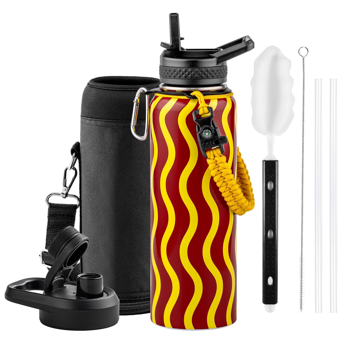RAYMYLO Insulated Water Bottle 64 oz, Triple Wall Vacuum Stainless Steel