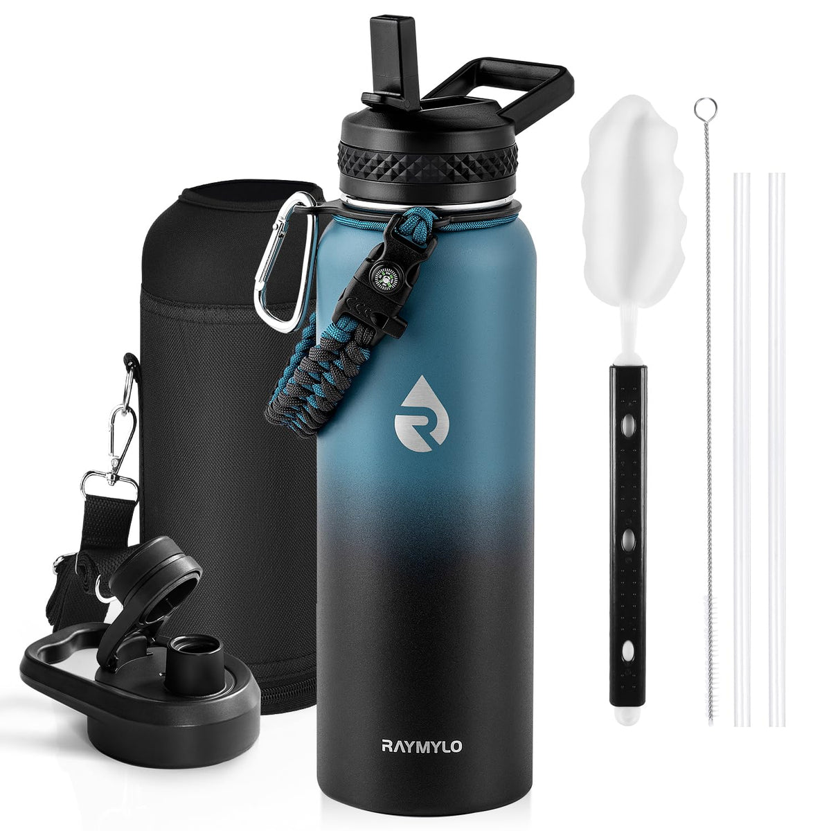 RAYMYLO One Gallon Water Bottle Insulated 128 oz, Stainless Steel