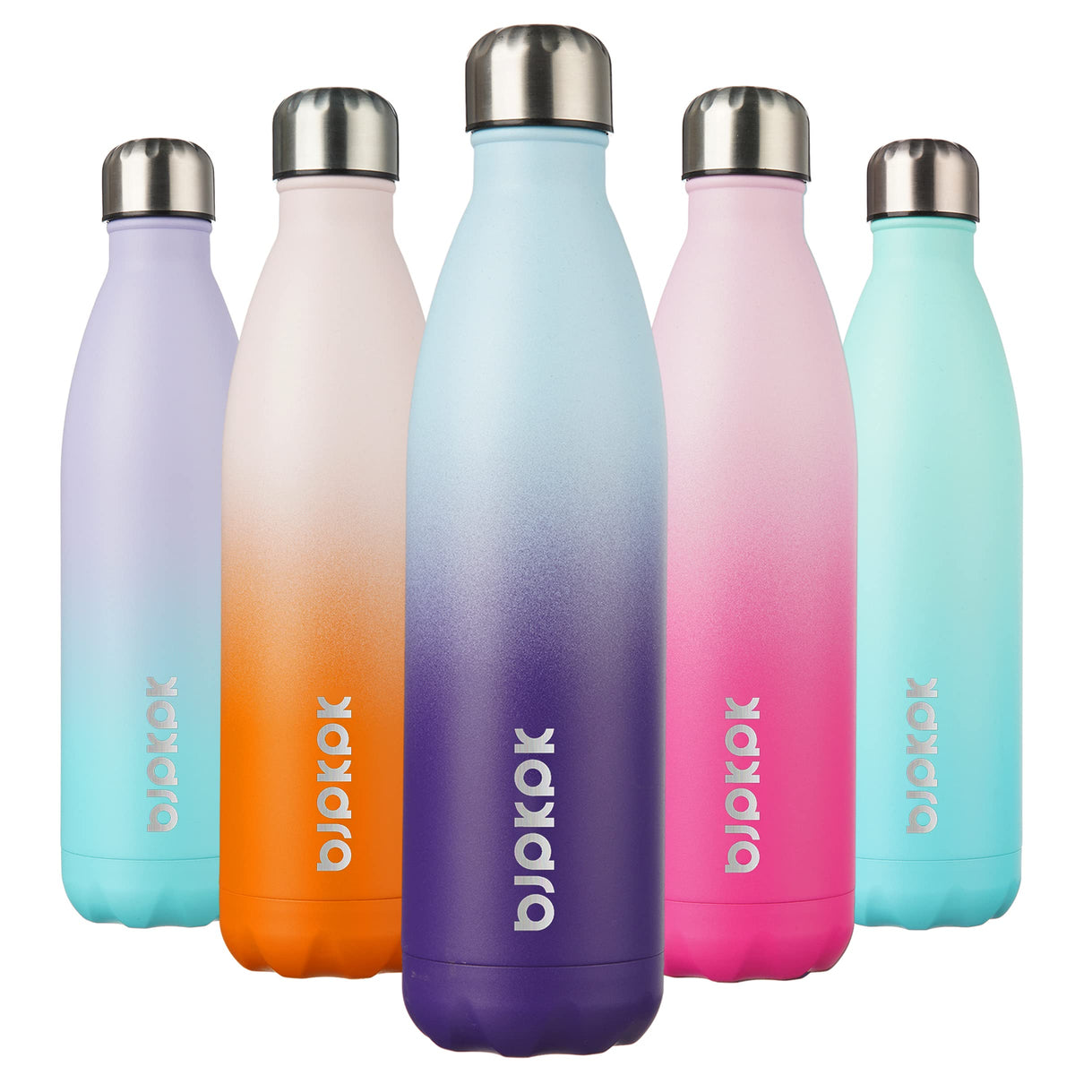 BJPKPK 12 oz Small Mini Water Bottle, Insulated Stainless Steel Flask