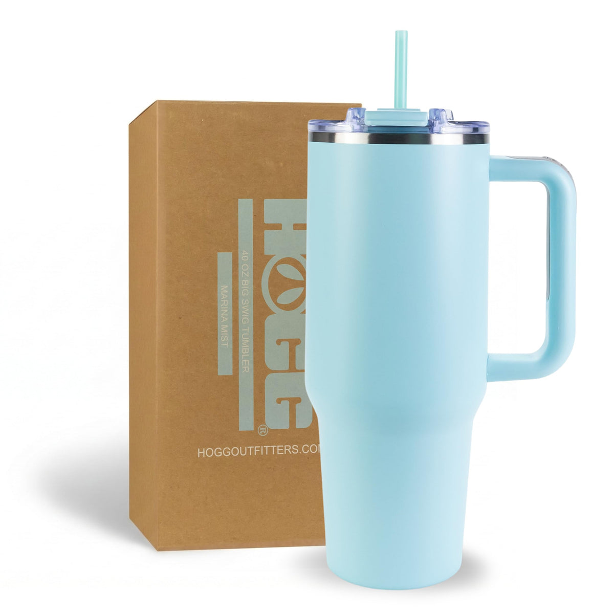 Hogg Big Swig 40oz Tumbler with Handle and Straw - Red, 40 oz Tumbler, Insulated Cup with Handle, 40oz Water Bottle with Straw, Thermal Cups, Leak Proof Lid, Travel Mugs, Stainless Steel