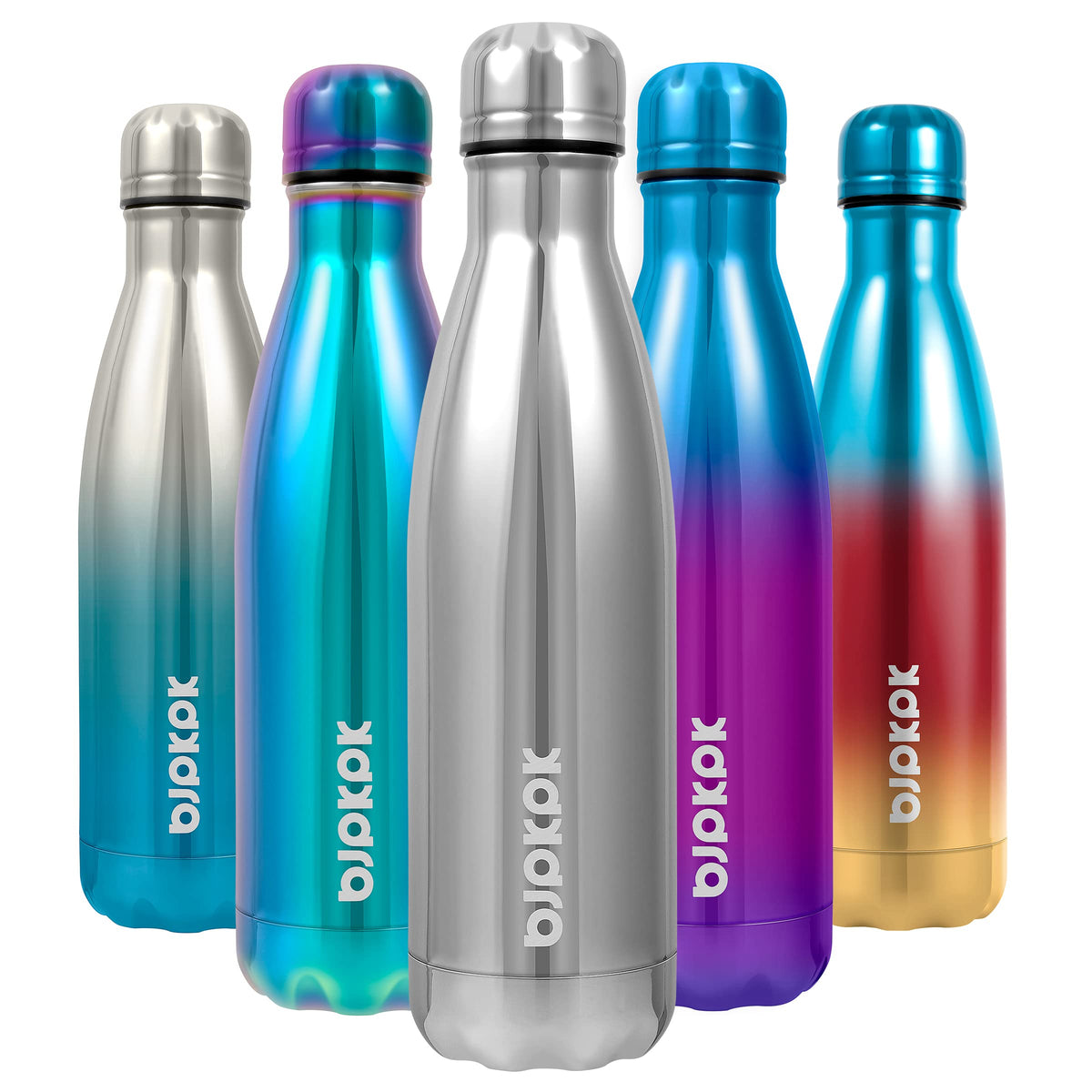 BJPKPK 12 oz Small Mini Water Bottle, Insulated Stainless Steel Flask
