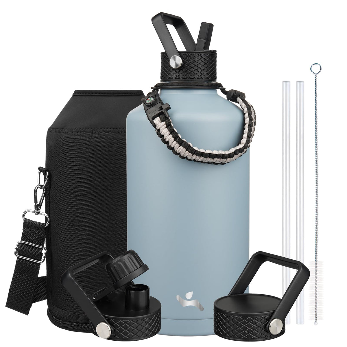 Konokyo 22 oz Insulated Stainless Steel Water Bottle with Straw Lid