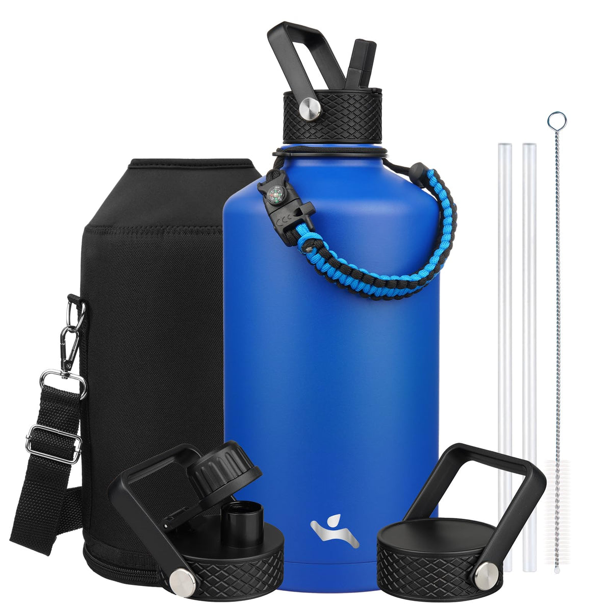 Konokyo 22 oz Insulated Stainless Steel Water Bottle with Straw Lid