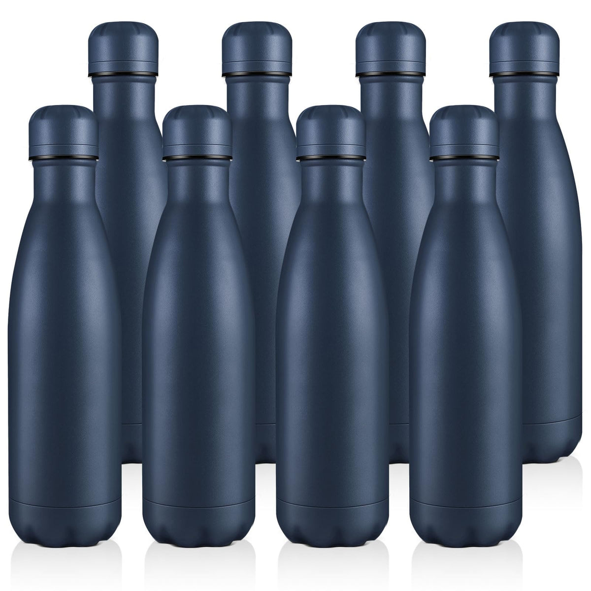 Volhoply 17oz Insulated Stainless Steel Water Bottle（Silver,1 Pack)