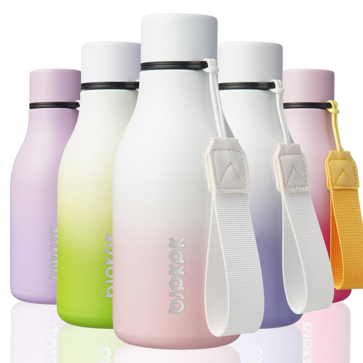 BJPKPK 18oz Insulated Water Bottle, Stainless Steel Bottle with Carry Strap