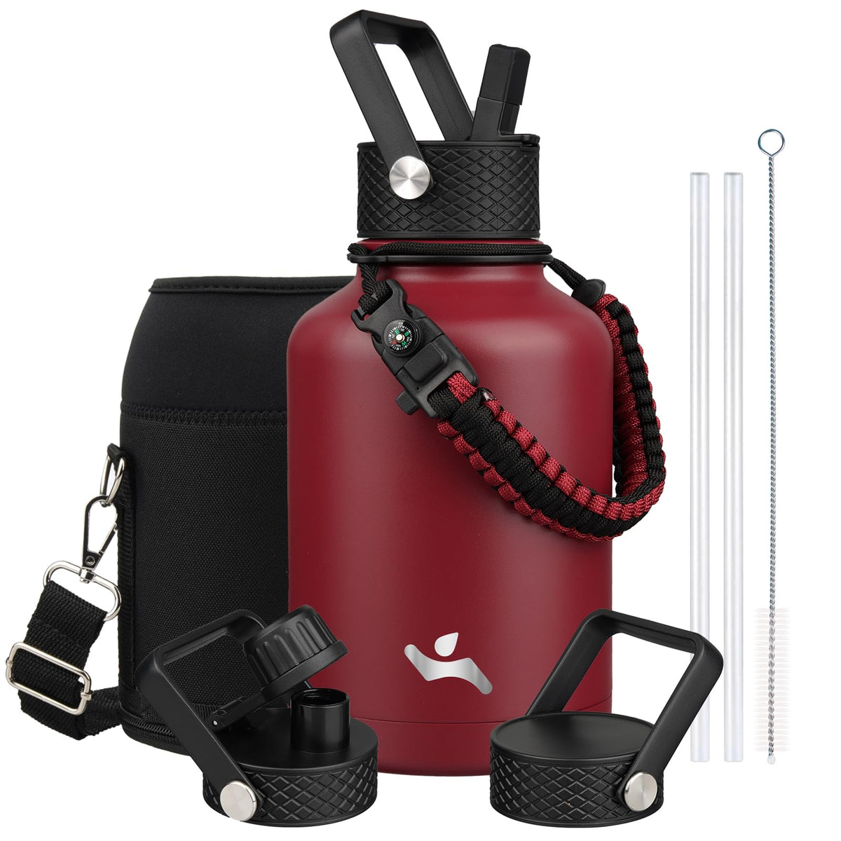 Konokyo 22 oz Insulated Stainless Steel Water Bottle with Straw Lid