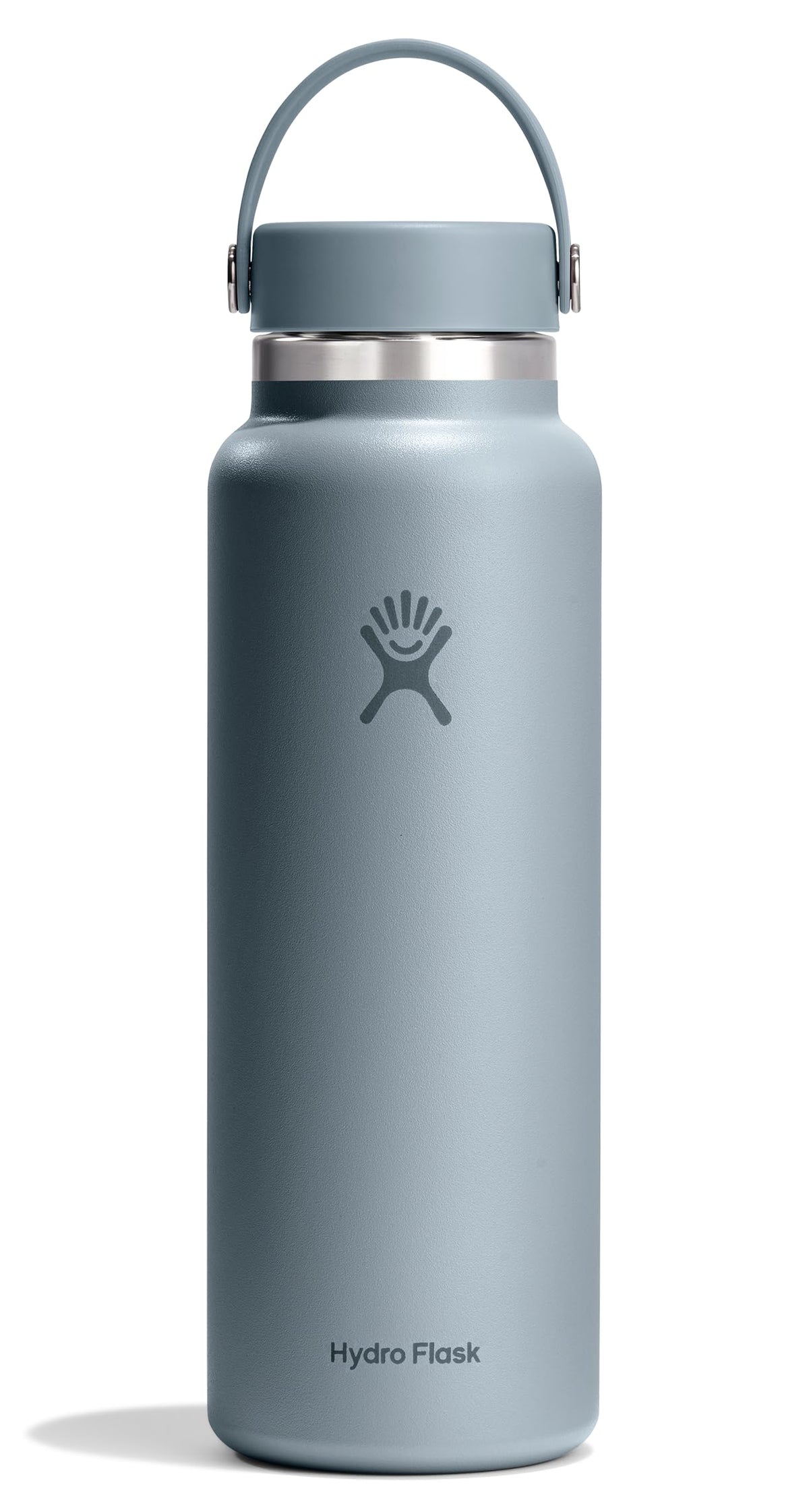 Hydro Flask Water Bottle - Insulated Stainless Steel - Wide Mouth Flex Lid, Non Spill, Leakproof and Refillable in 20 Oz Harbor Blue