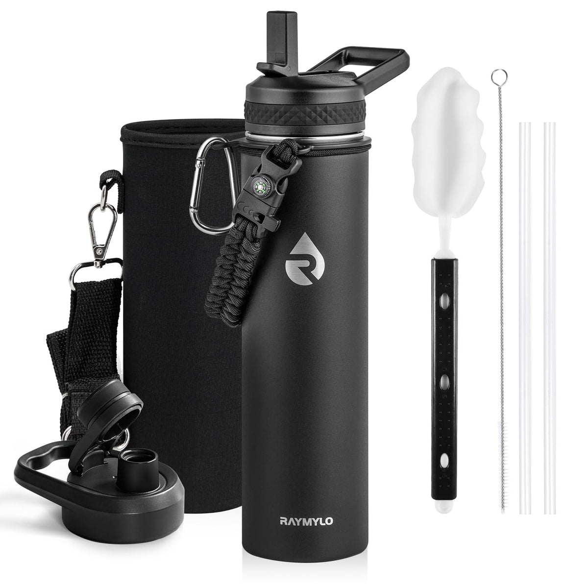RAYMYLO Insulated Water Bottle 40 oz, Triple Wall Vacuum Stainless Steel
