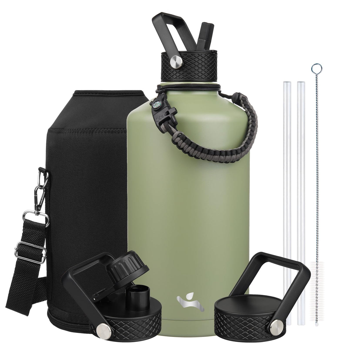 Konokyo 22 oz Insulated Stainless Steel Water Bottle with Straw Lid