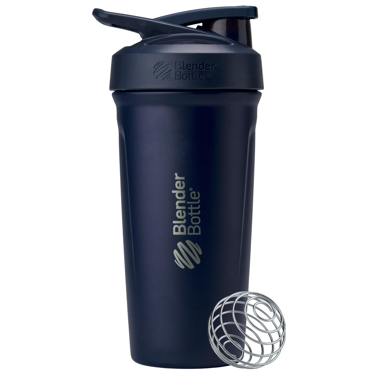 BlenderBottle Sport Flip Stainless Steel Shaker Bottle 24 oz Black