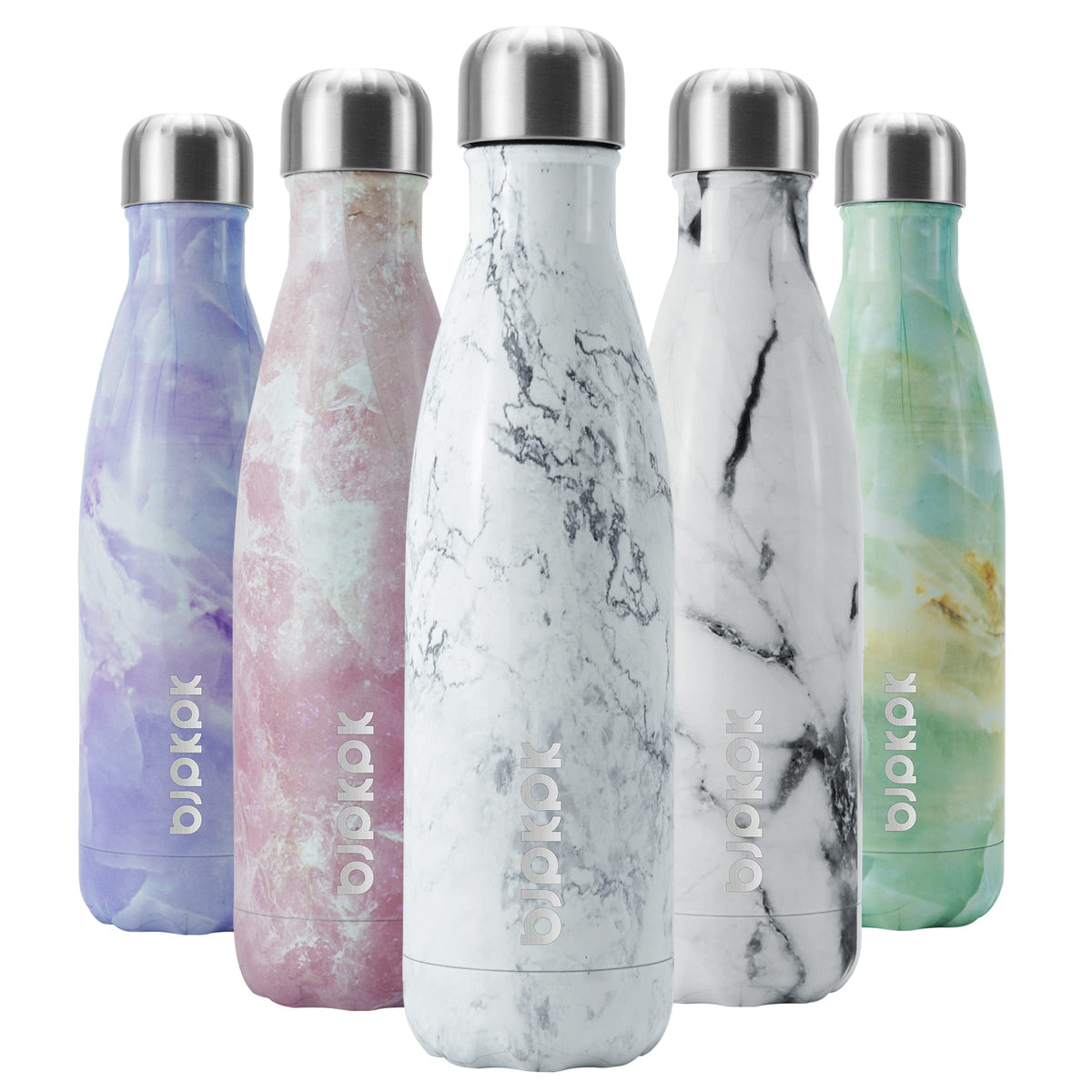 BJPKPK 12 oz Small Water Bottle, Reusable Insulated Stainless Steel Flask