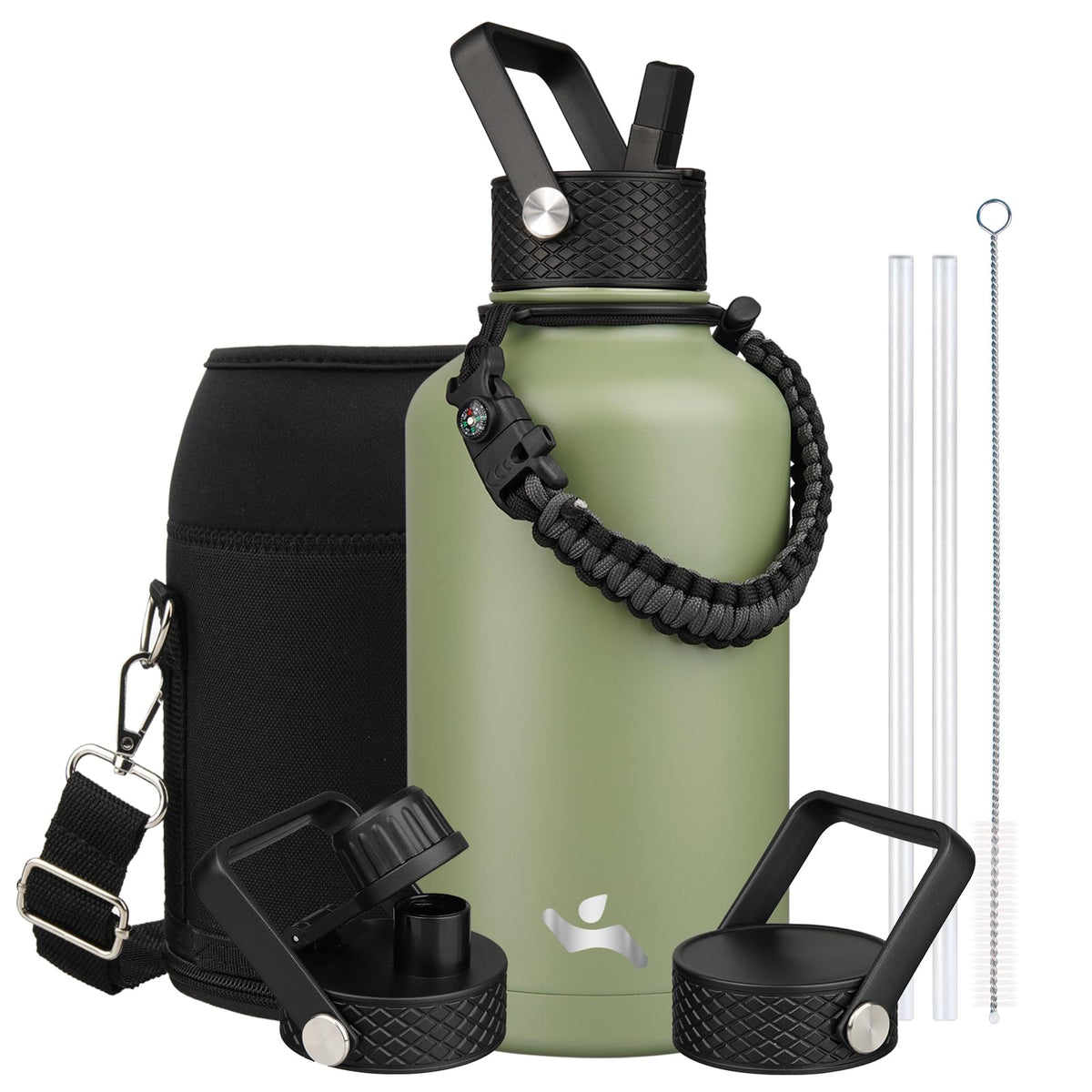 Konokyo 22 oz Insulated Stainless Steel Water Bottle with Straw Lid