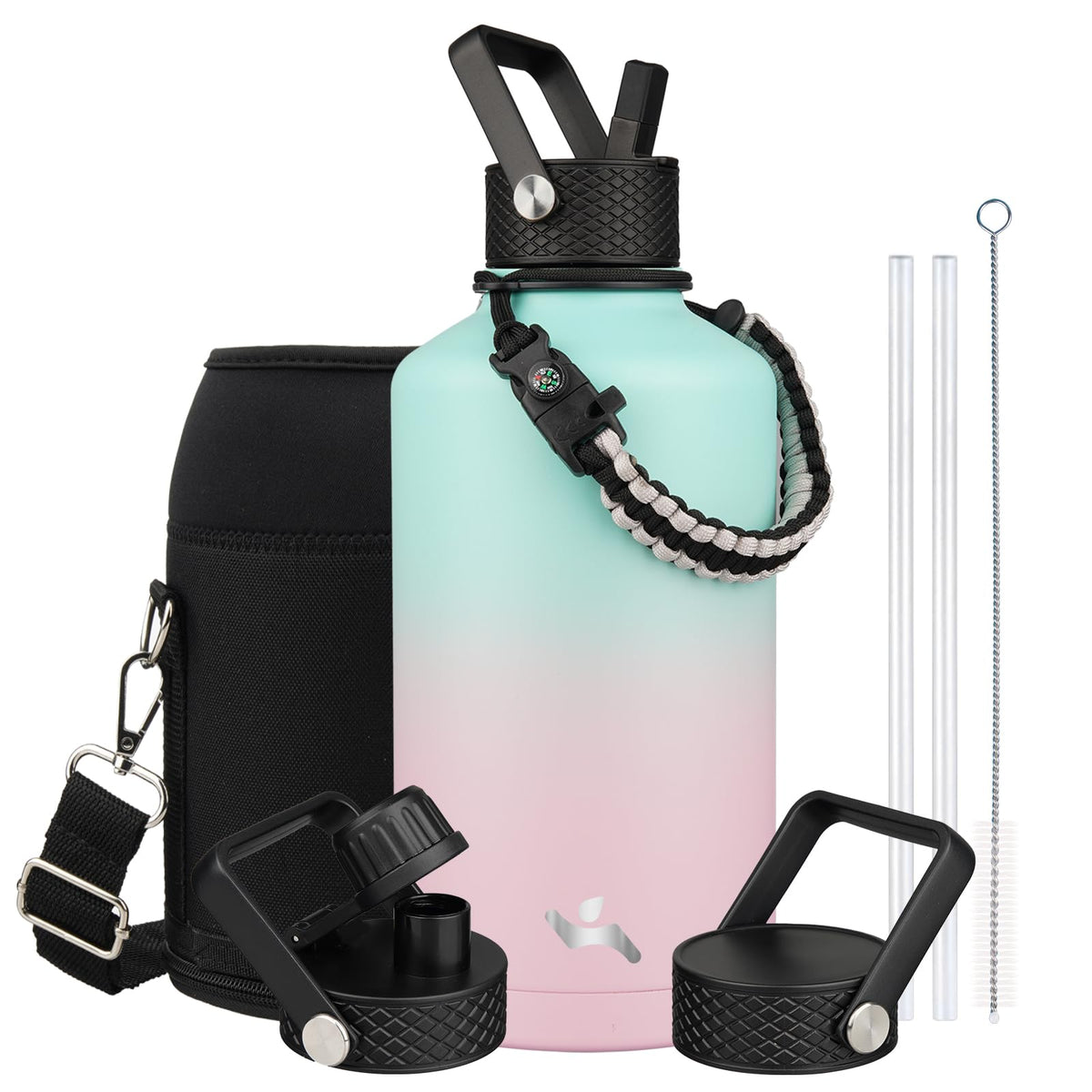 Konokyo 22 oz Insulated Stainless Steel Water Bottle with Straw Lid