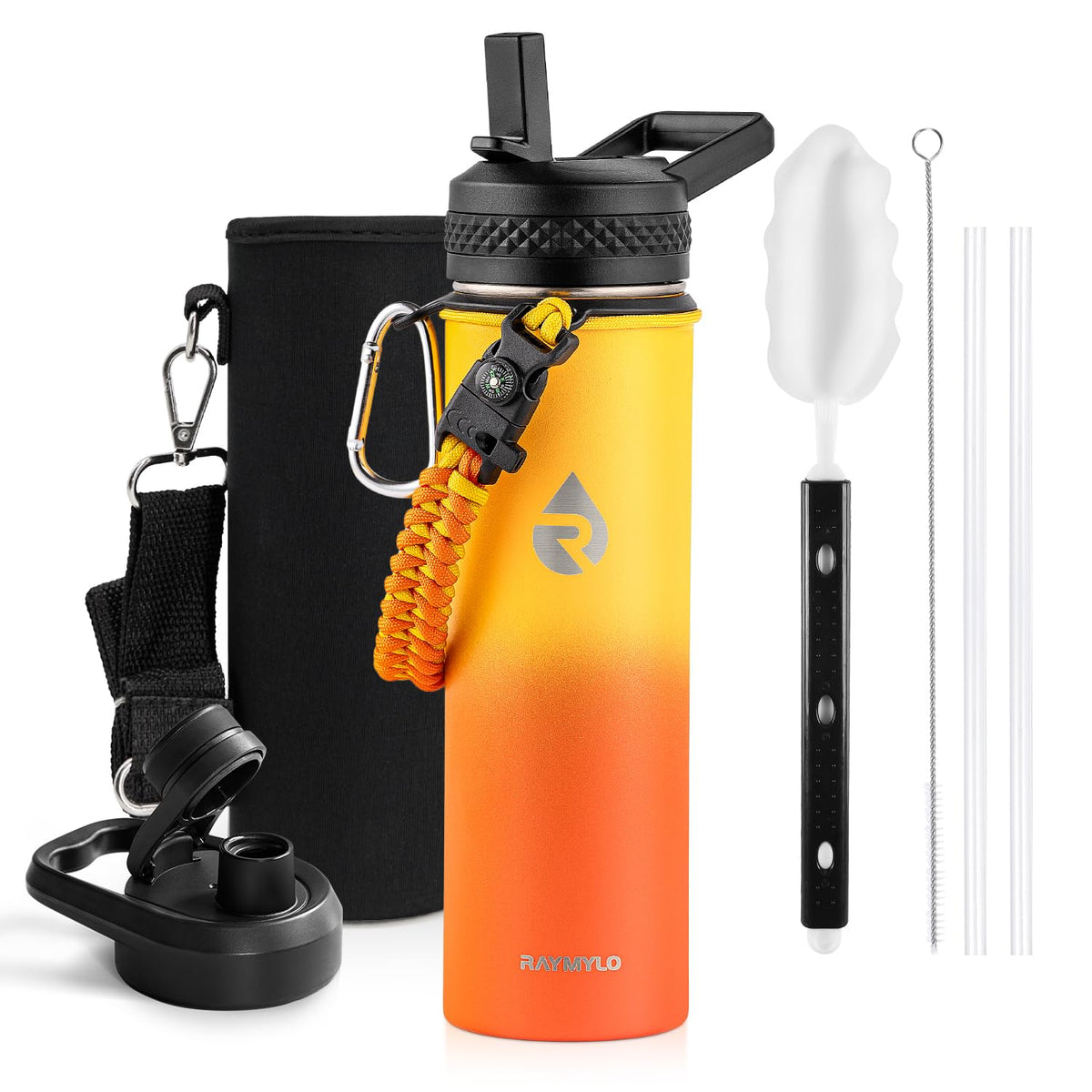 RAYMYLO One Gallon Water Bottle Insulated 128 oz, Stainless Steel
