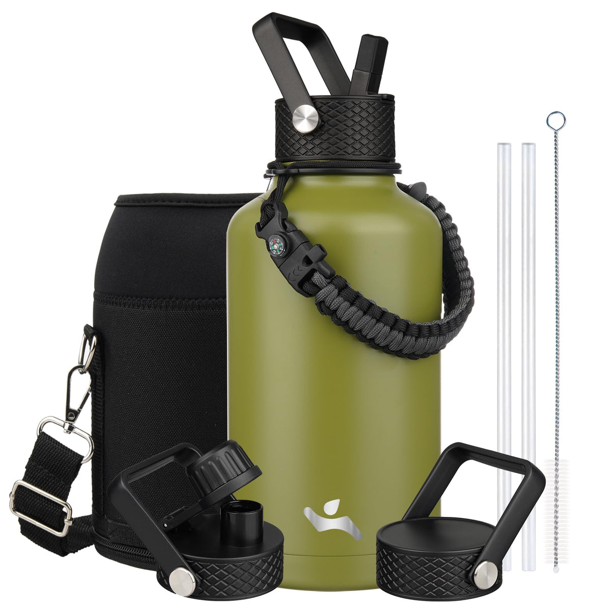 Konokyo 22 oz Insulated Stainless Steel Water Bottle with Straw Lid
