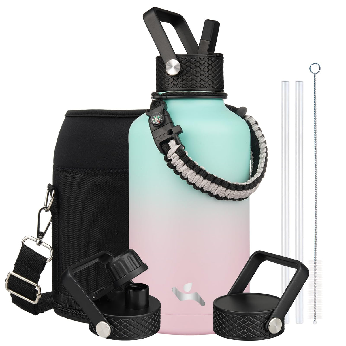 Konokyo 22 oz Insulated Stainless Steel Water Bottle with Straw Lid