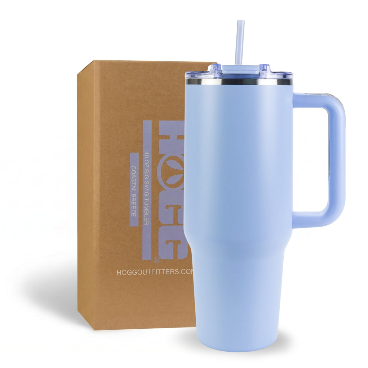 Hogg Big Swig 40oz Tumbler with Handle and Straw - Red, 40 oz Tumbler, Insulated Cup with Handle, 40oz Water Bottle with Straw, Thermal Cups, Leak Proof Lid, Travel Mugs, Stainless Steel