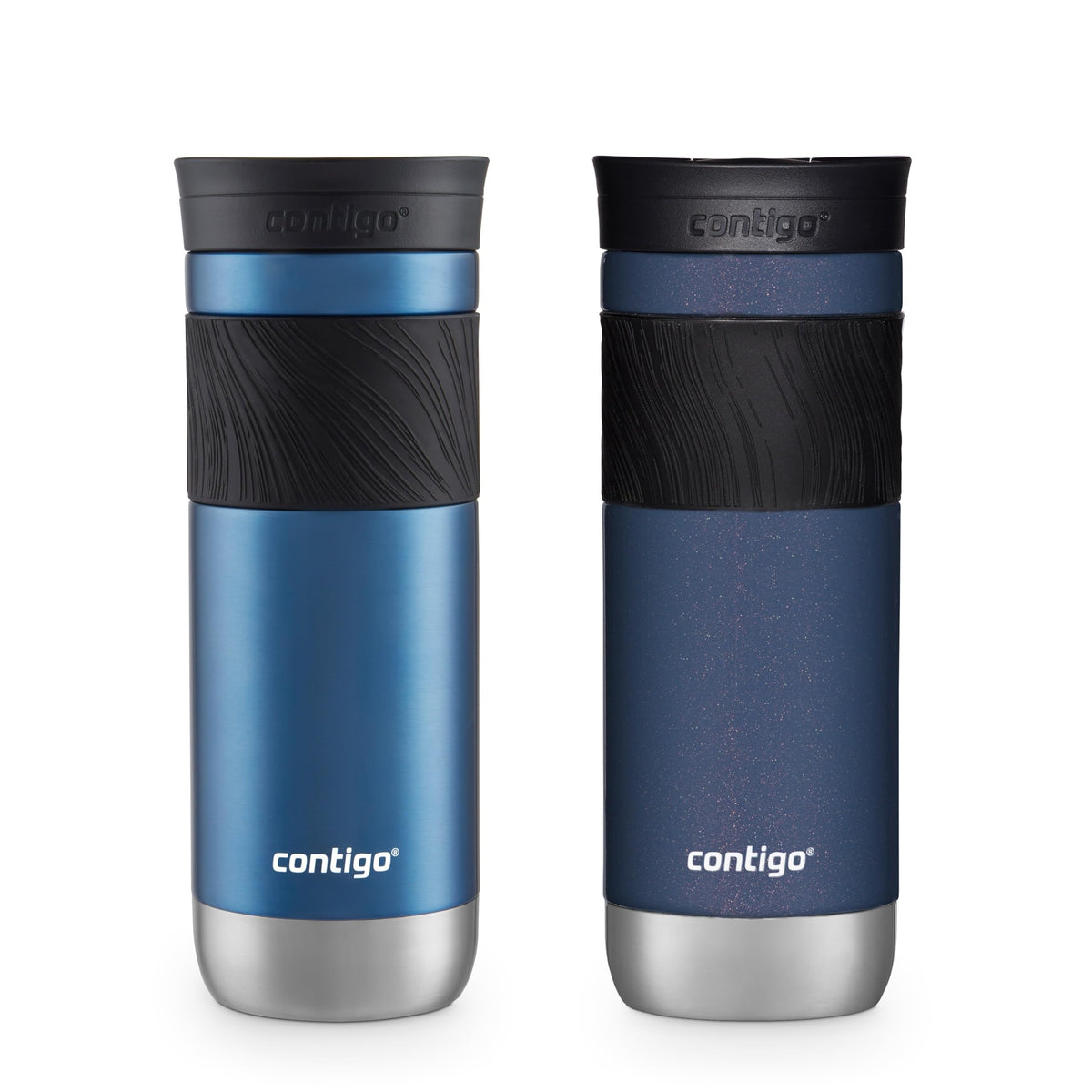 Contigo Byron Vacuum-Insulated Stainless Steel Travel Mug with Leak-Proof Lid, Reusable Coffee Cup or Water Bottle, BPA-Free, 20oz 2-Pack in Sake & Blue Corn Perfect for Hot and Cold Beverages