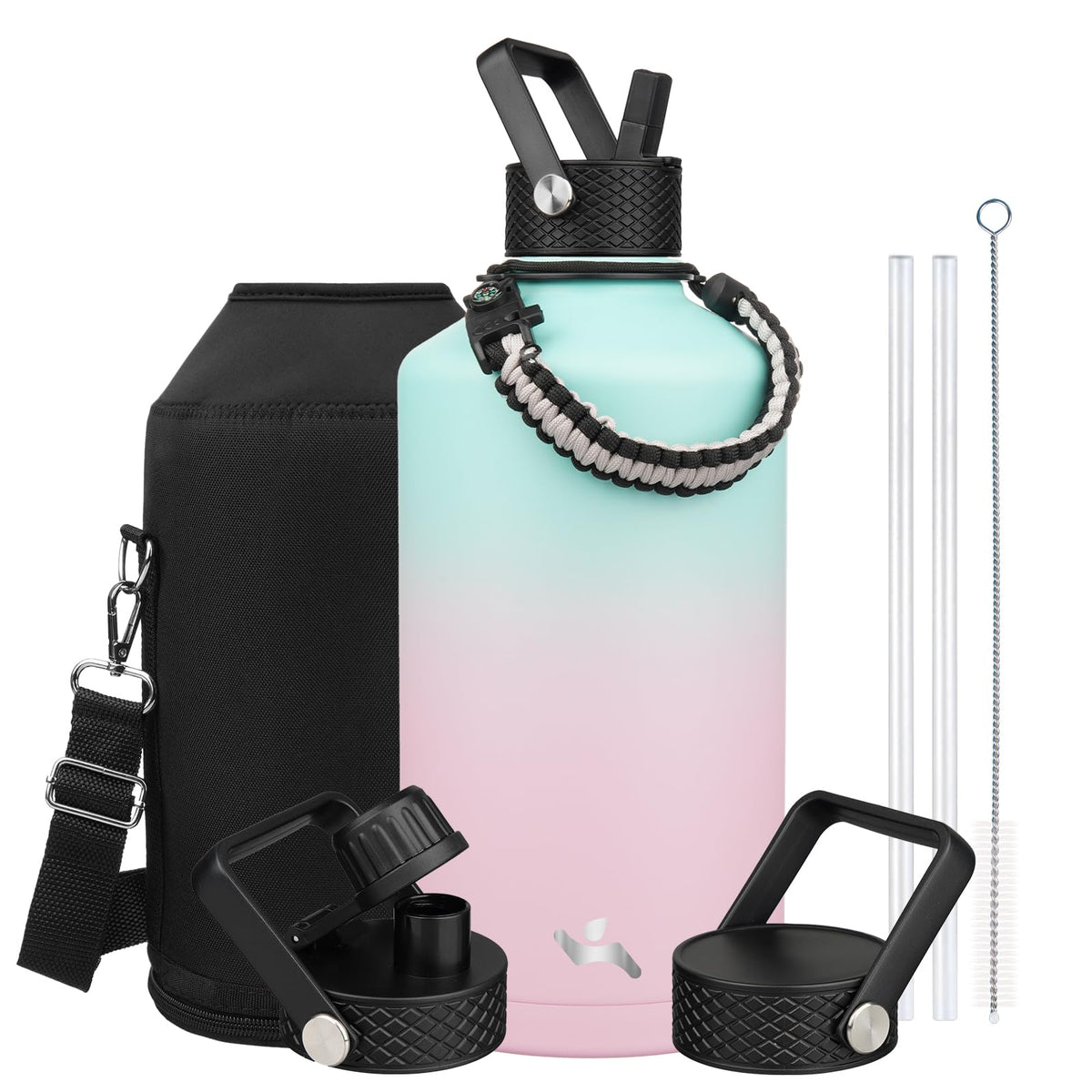 Konokyo 22 oz Insulated Stainless Steel Water Bottle with Straw Lid