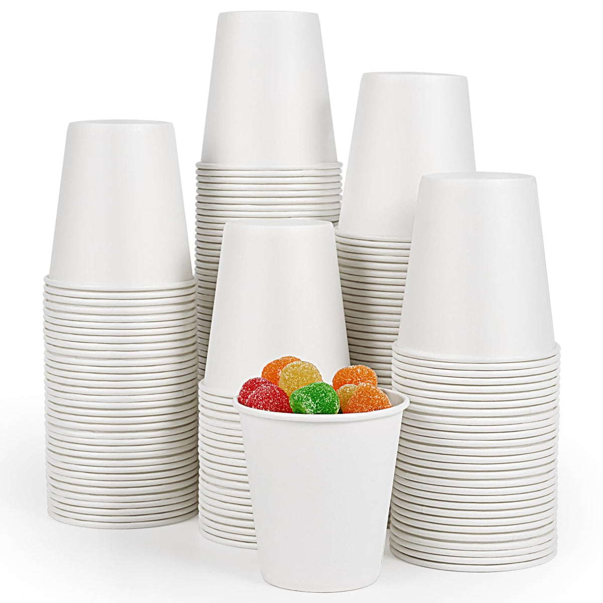 TV TOPVALUE 5 oz Paper Cups, 600 Count Disposable Bathroom Cups Bulk,White