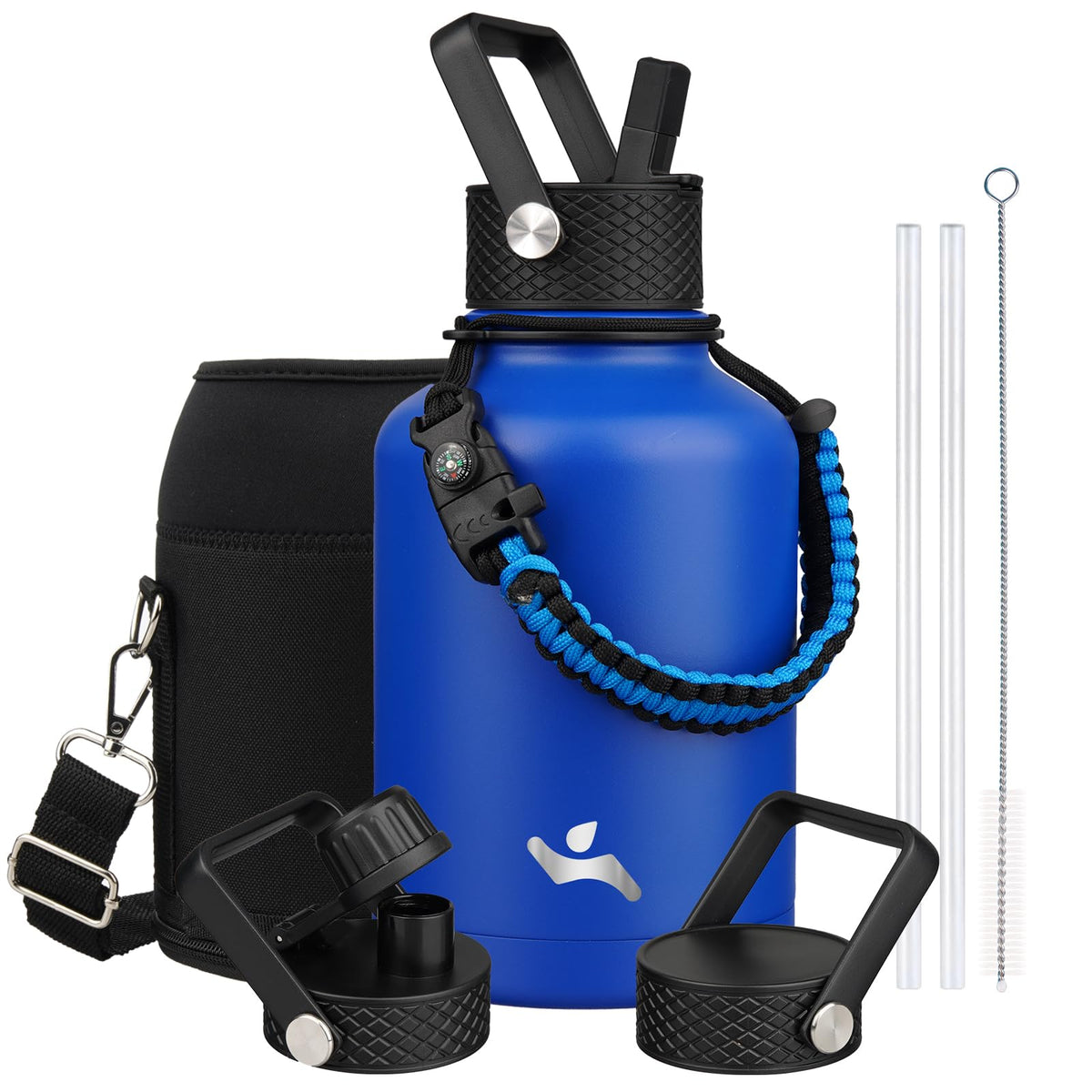 Konokyo 22 oz Insulated Stainless Steel Water Bottle with Straw Lid