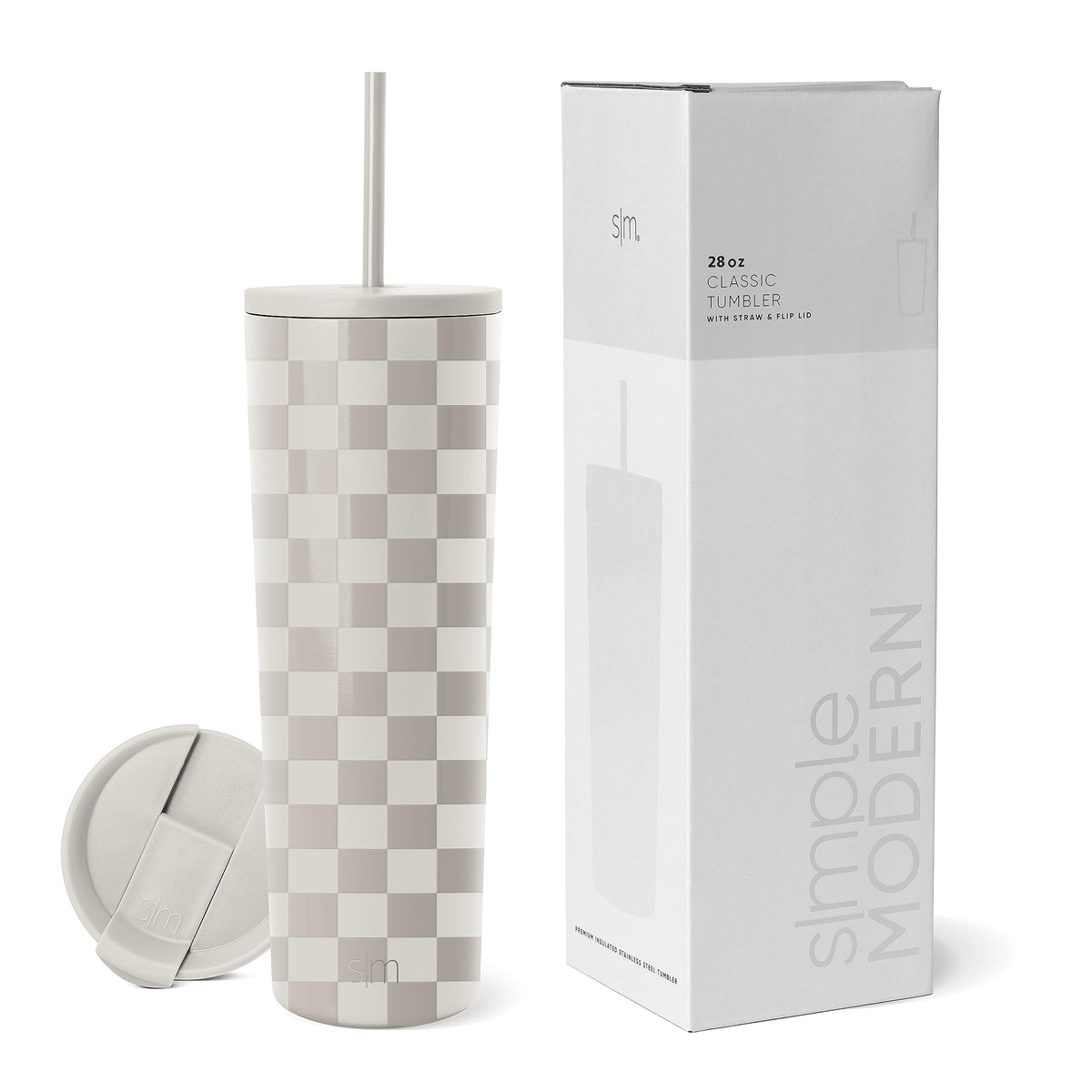 Simple Modern Iced Coffee Tumbler, Insulated | 24oz | Black
