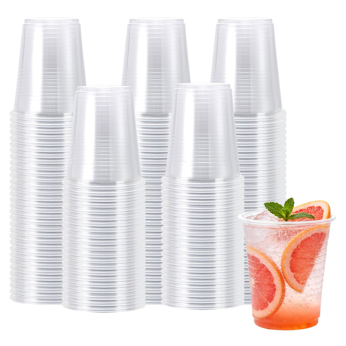 Lamosi 500 Pack 7 oz Plastic Cups, Disposable Clear Water Cups