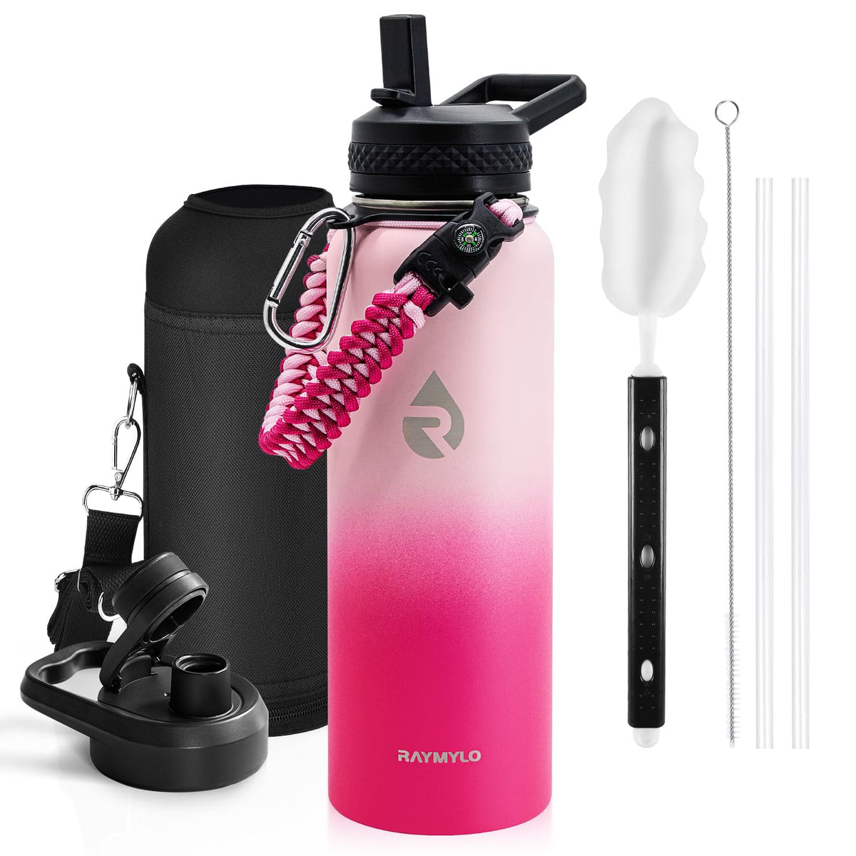 RAYMYLO Insulated Water Bottle 64 oz, Triple Wall Vacuum Stainless Steel