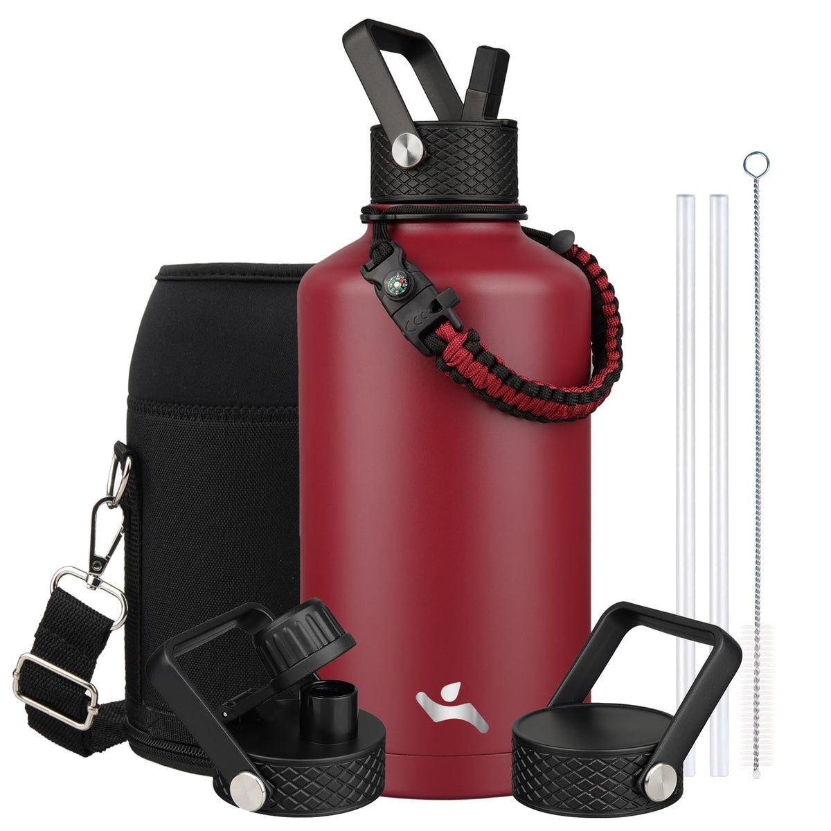 Konokyo 22 oz Insulated Stainless Steel Water Bottle with Straw Lid