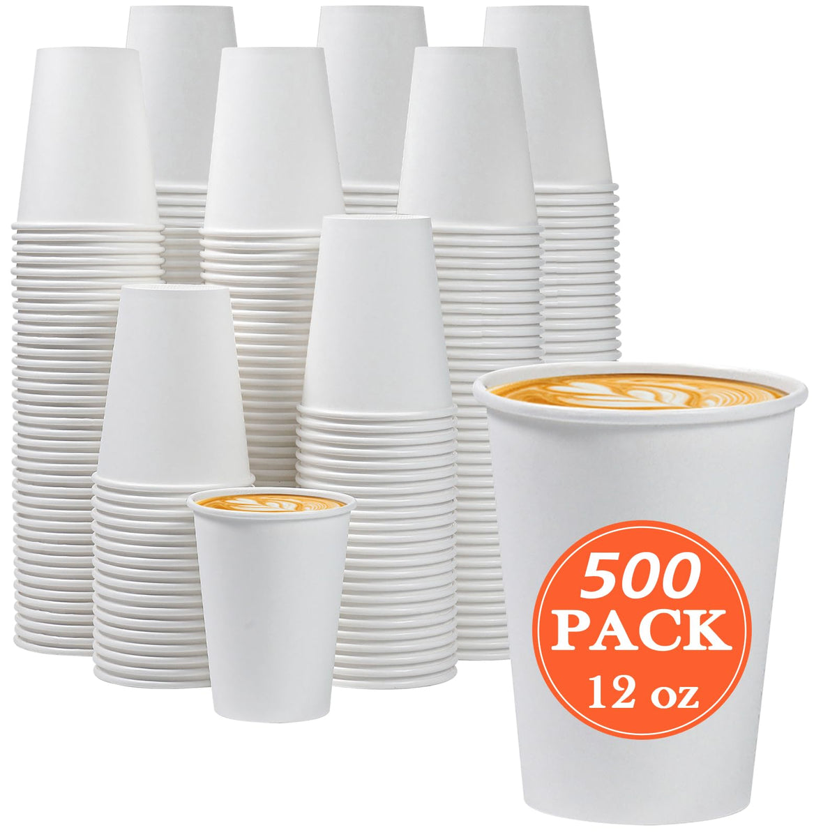 Lamosi 300 Pack Paper Cups 8 oz, Disposable Coffee Cups, Paper Coffee Cups
