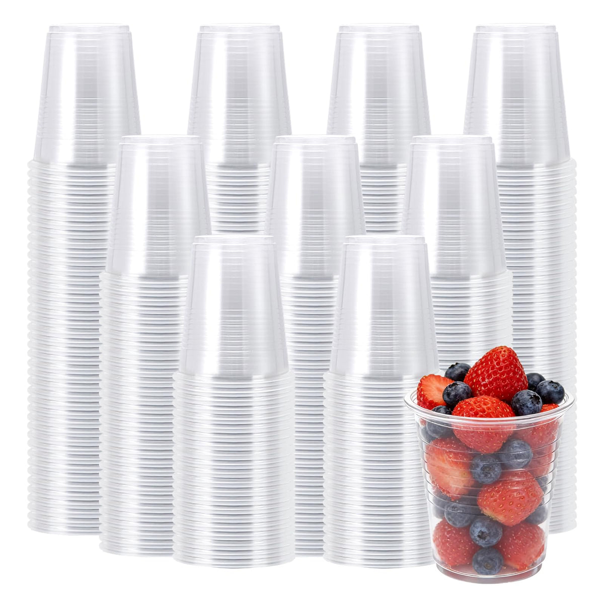 Lamosi 500 Pack 7 oz Plastic Cups, Disposable Clear Water Cups