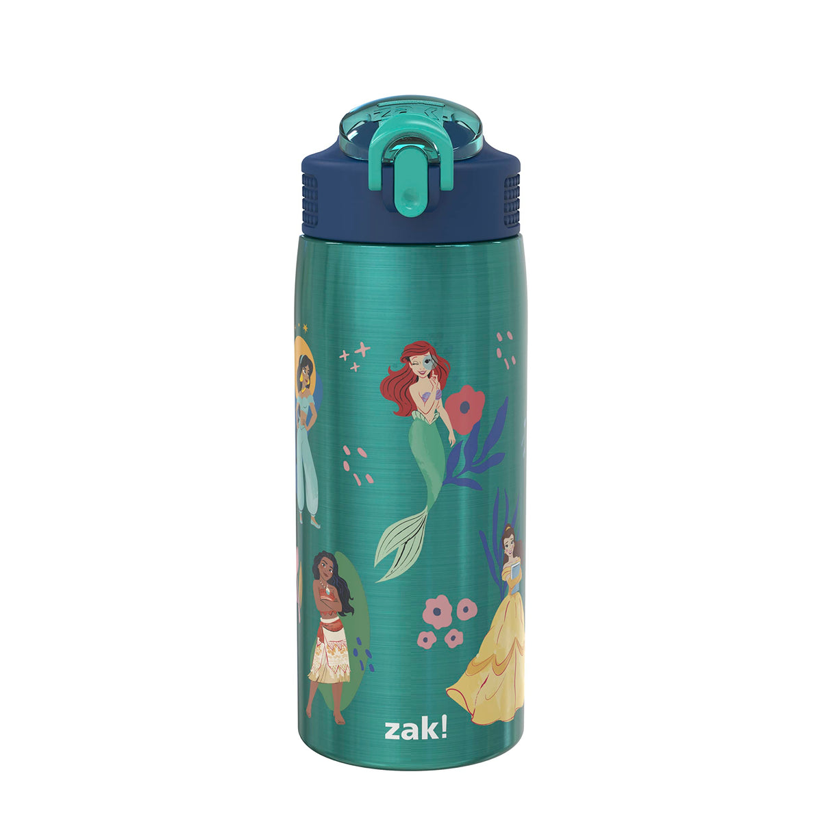Zak Designs Minecraft Water Bottle for Travel and At Home, 19 oz Vacuum Insulated Stainless Steel with Locking Spout Cover, Built-In Carrying Loop, Leak-Proof Design (Creeper)