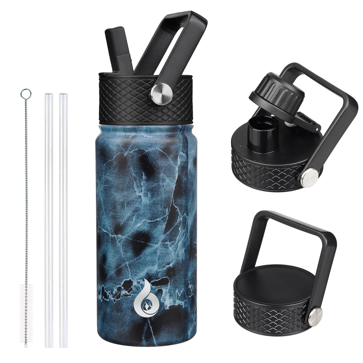 BJPKPK 64oz Insulated Water Bottle, Half Gallon Water Jug with Straw Lid