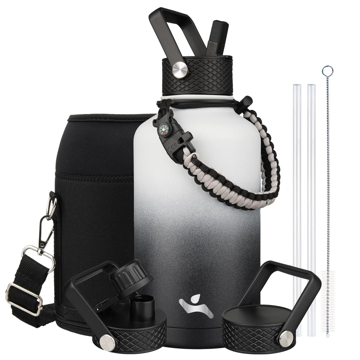 Konokyo 22 oz Insulated Stainless Steel Water Bottle with Straw Lid