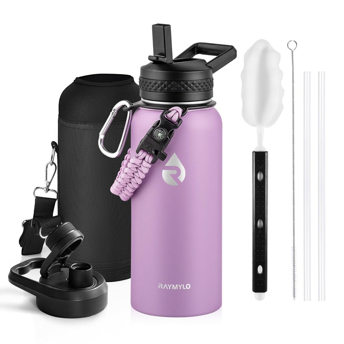 RAYMYLO Insulated Water Bottle 64 oz, Triple Wall Vacuum Stainless Steel