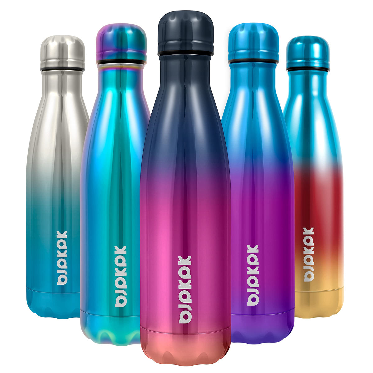 BJPKPK 12 oz Small Mini Water Bottle, Insulated Stainless Steel Flask
