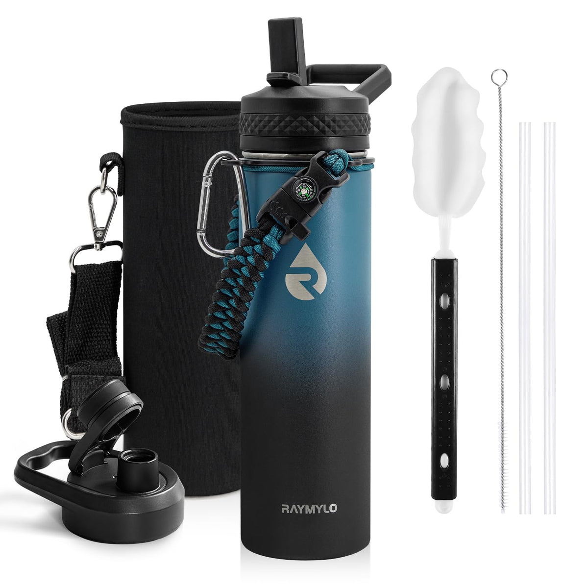 RAYMYLO One Gallon Water Bottle Insulated 128 oz, Stainless Steel