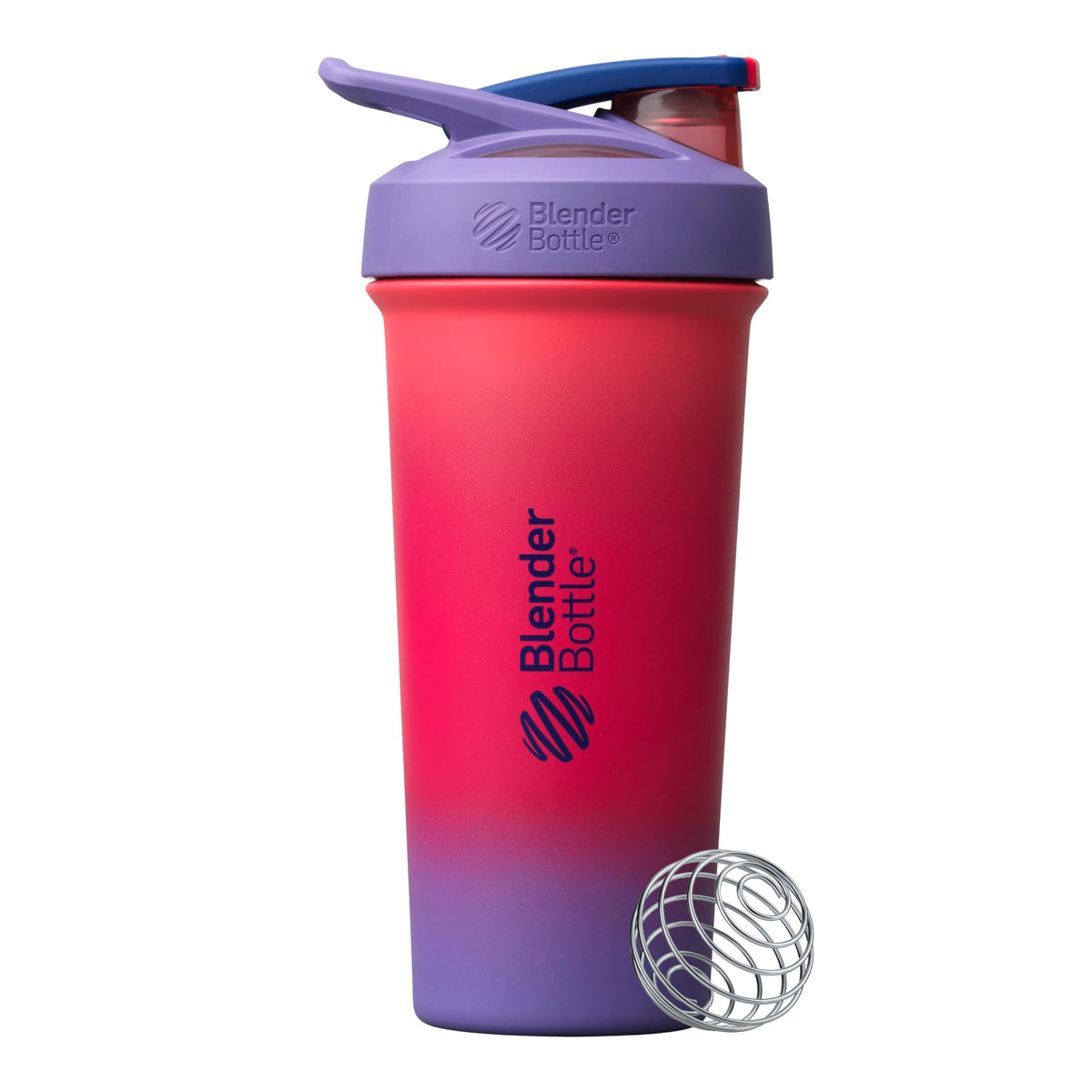 BlenderBottle Sport Flip Stainless Steel Shaker Bottle 24 oz Black
