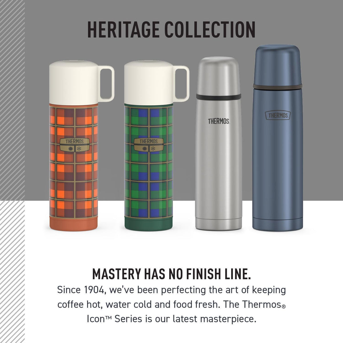Thermos Vacuum Insulated 16 Ounce Compact Stainless Steel Beverage Bottle