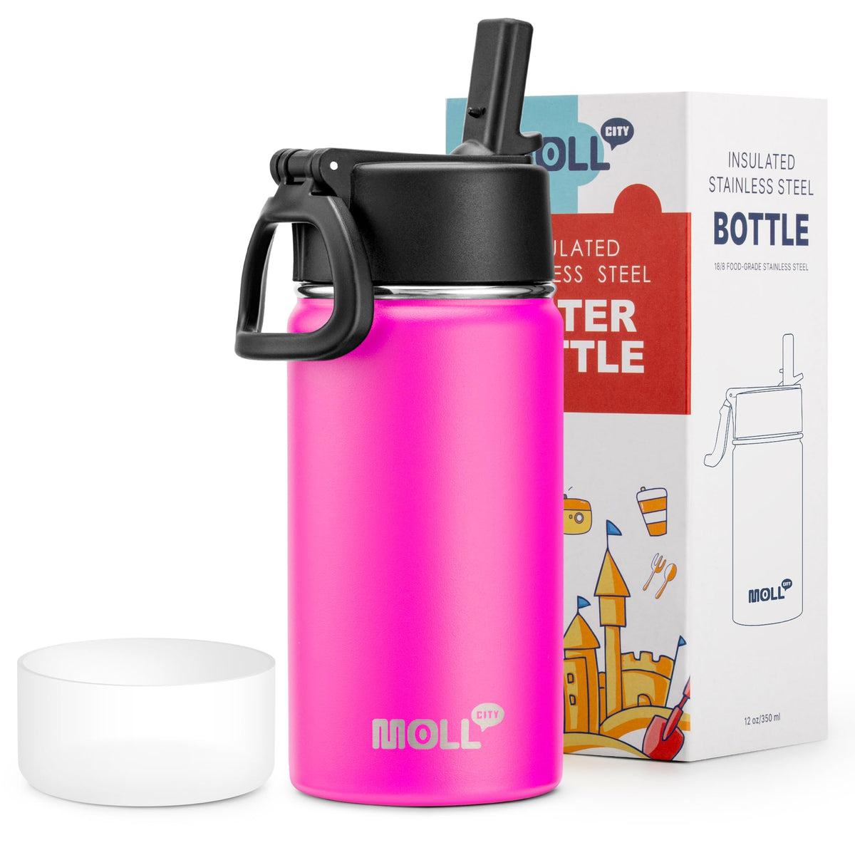 Stainless Steel Water Bottle 16 oz, Grass Green