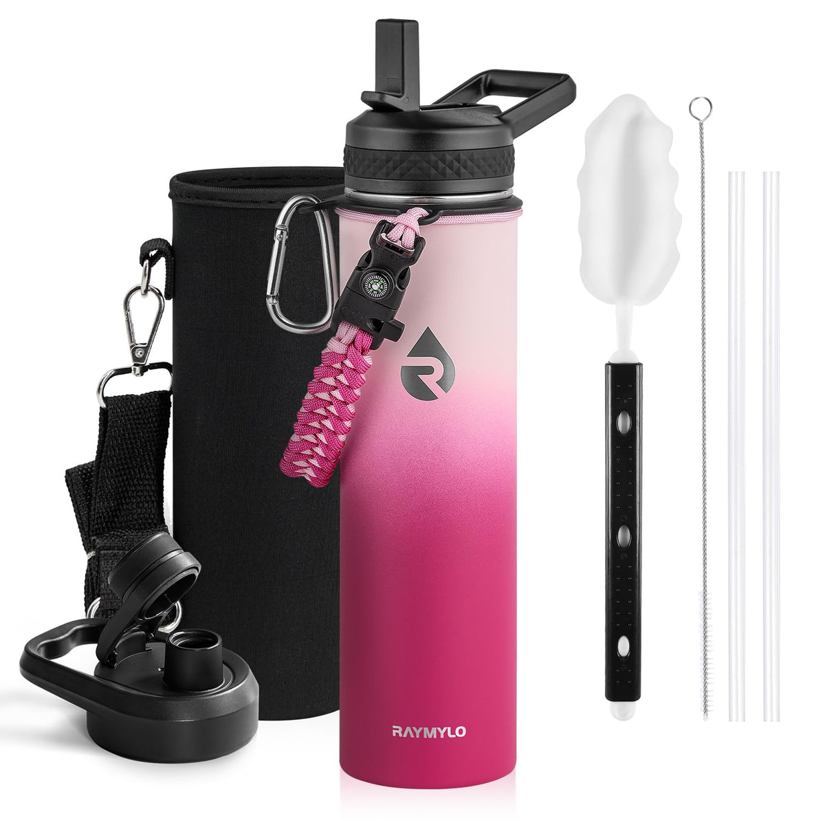 RAYMYLO One Gallon Water Bottle Insulated 128 oz, Stainless Steel