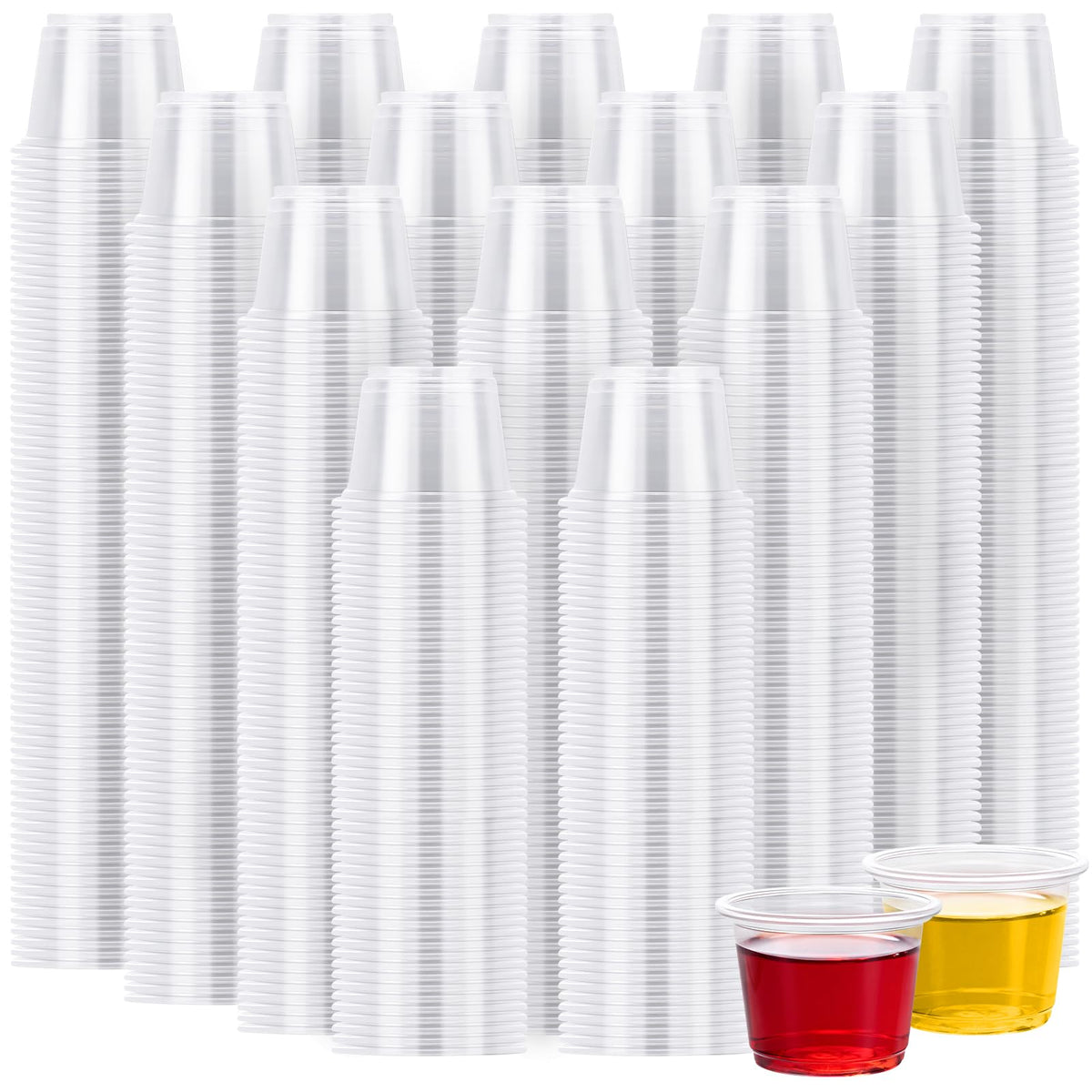 Lamosi 300 Pack 12 oz Clear Plastic Cups, Disposable Cold Drinking Cups