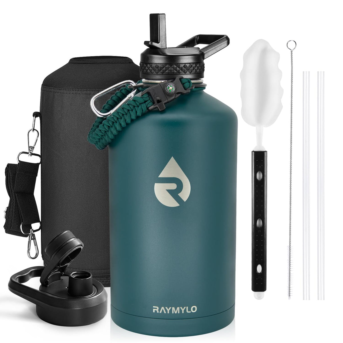 RAYMYLO Insulated Water Bottle 64 oz, Triple Wall Vacuum Stainless Steel