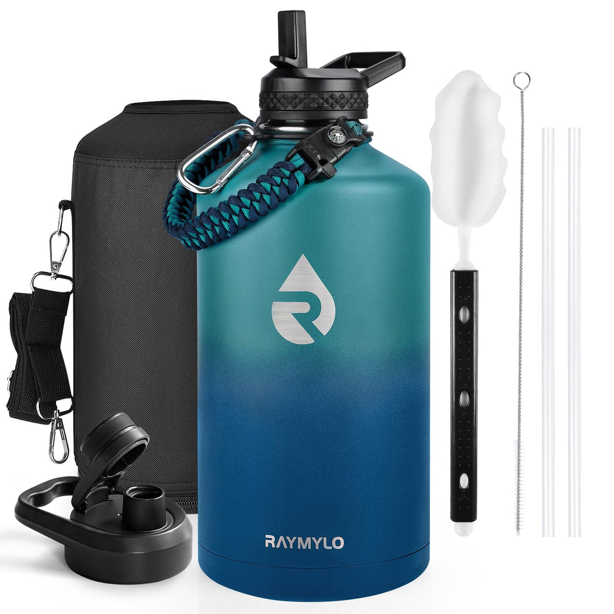 RAYMYLO Insulated Water Bottle 40 oz, Triple Wall Vacuum Stainless Steel