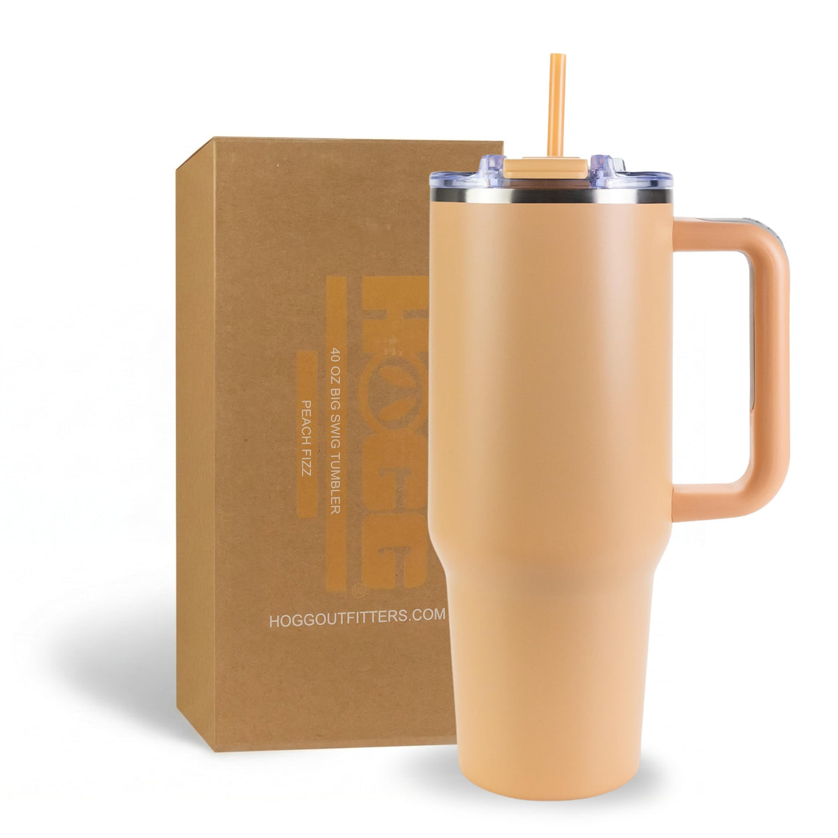 Hogg Big Swig 40oz Tumbler with Handle and Straw - Red, 40 oz Tumbler, Insulated Cup with Handle, 40oz Water Bottle with Straw, Thermal Cups, Leak Proof Lid, Travel Mugs, Stainless Steel