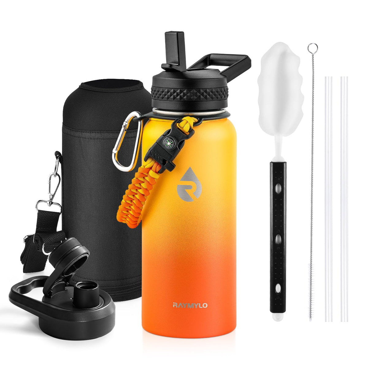 RAYMYLO Insulated Water Bottle 64 oz, Triple Wall Vacuum Stainless Steel