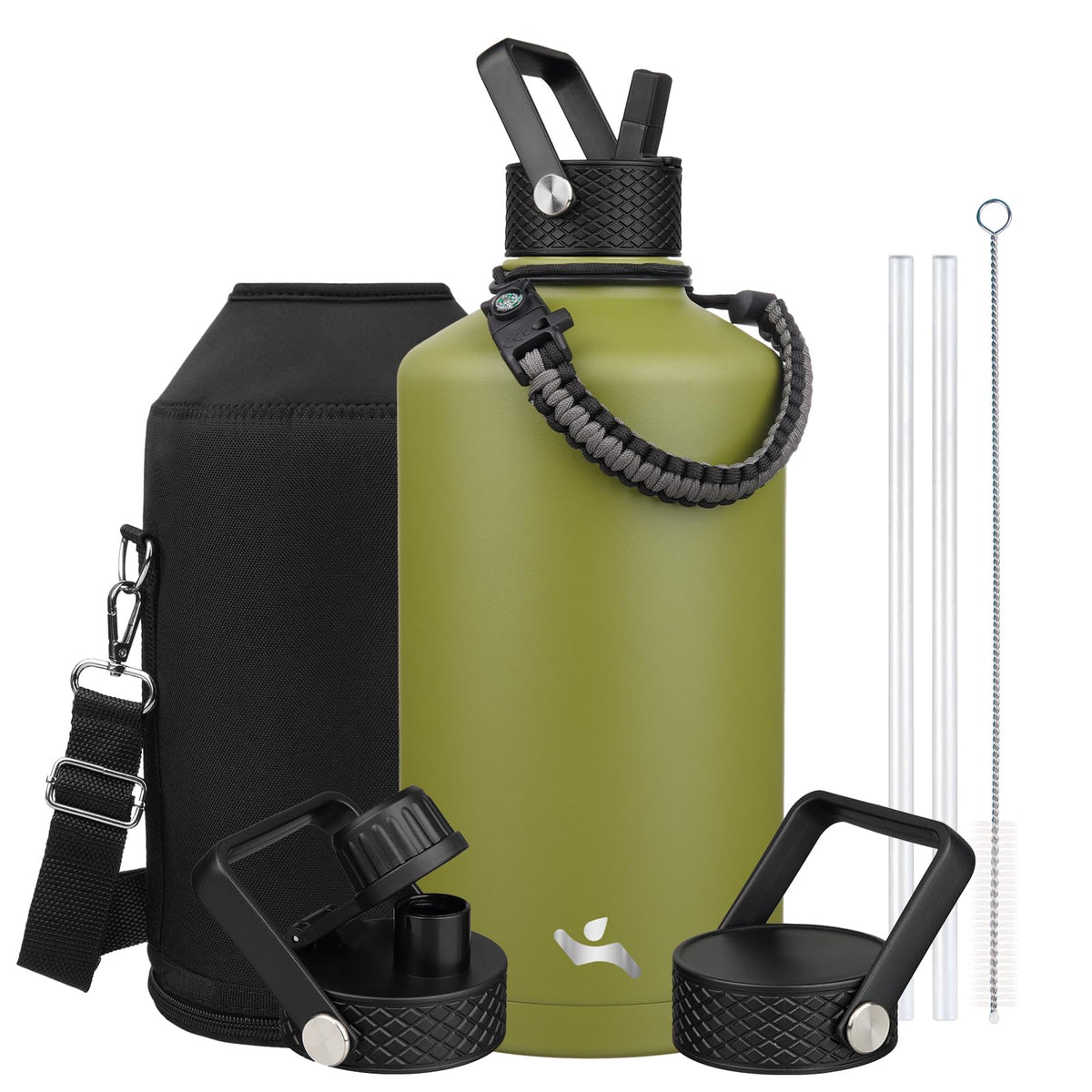 Konokyo 22 oz Insulated Stainless Steel Water Bottle with Straw Lid