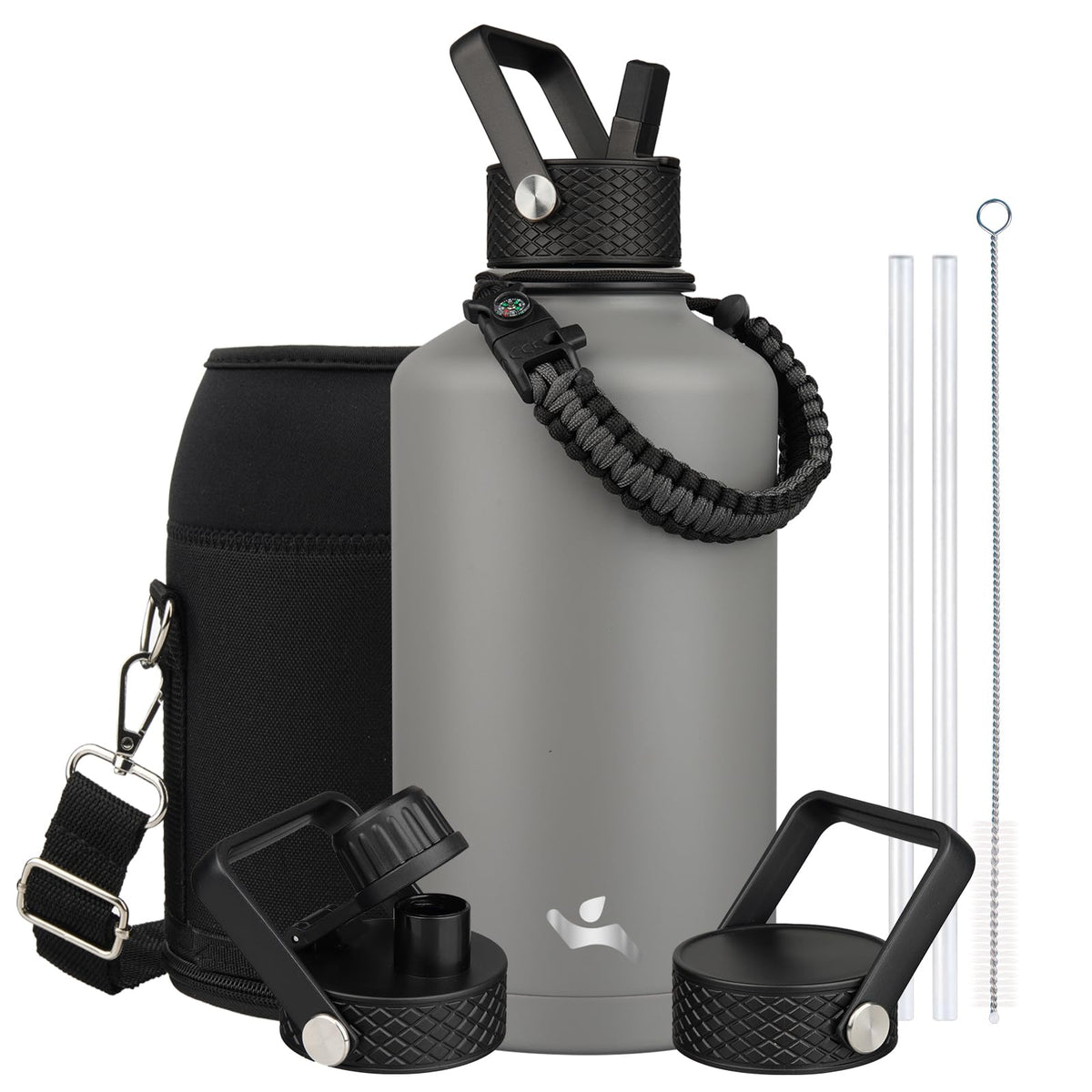 Konokyo 22 oz Insulated Stainless Steel Water Bottle with Straw Lid